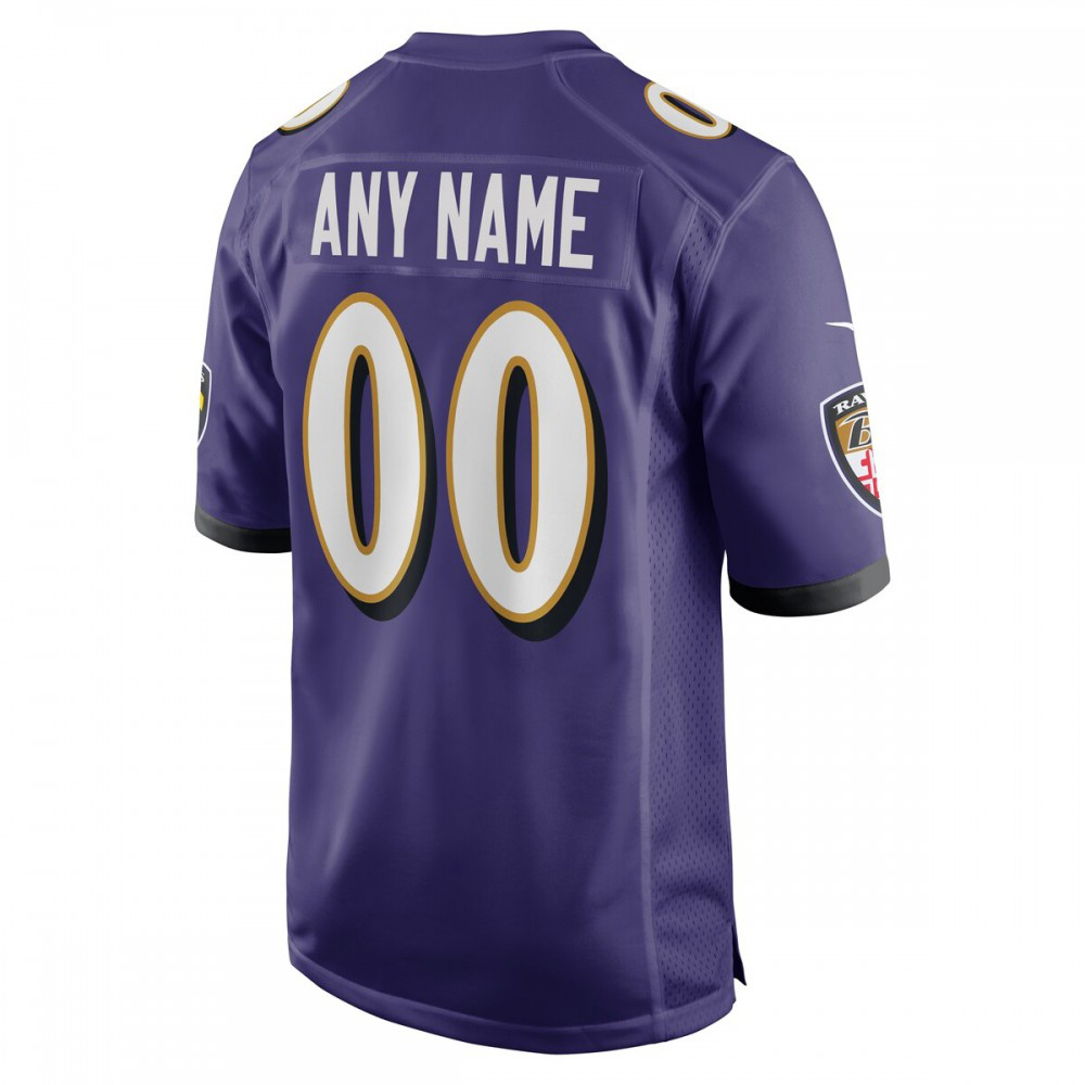 Baltimore Ravens Nike Custom Game Jersey - Purple-GridironStore